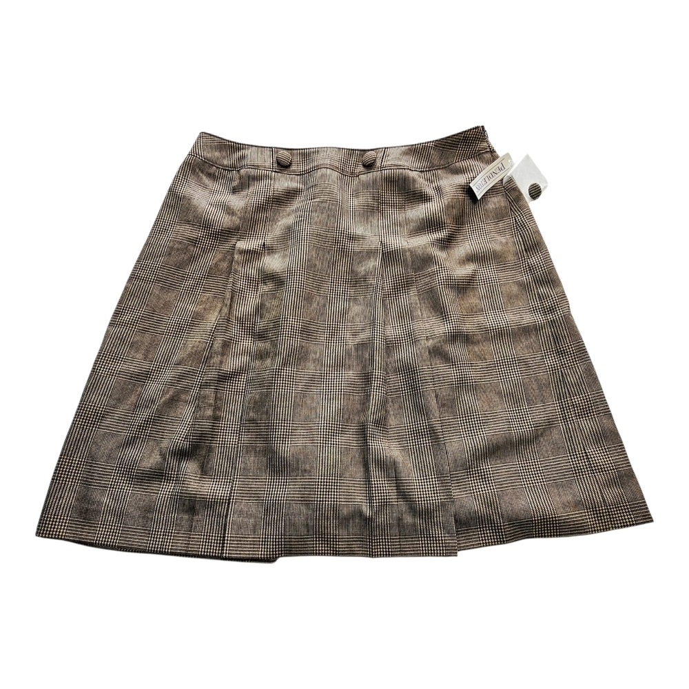 Pendleton Brown Plaid Knee‎ Length Skirt Womens Size 18 NWT